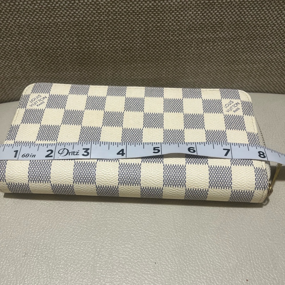 Louis Vuitton Damier Azur Canvas Zippy Leather Wallet Women’s - Picture 9 of 10